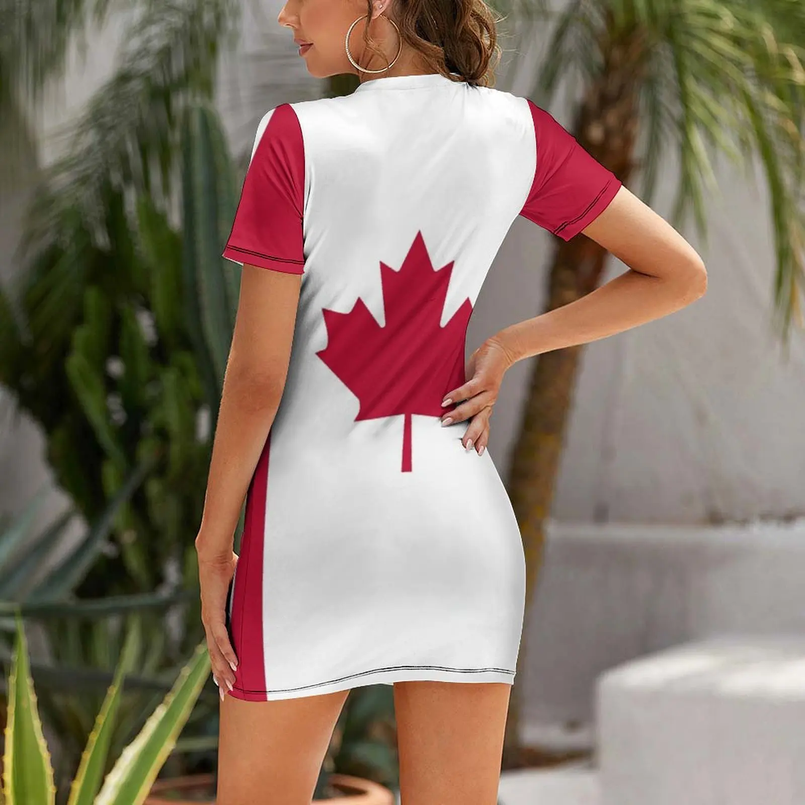 Flag of Canada Short-Sleeved D - đánh giá và giá Summer Clothing Women Canada